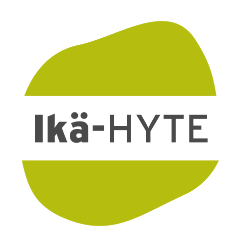 Ikä-HYTE-hankkeen logo valkoisella taustalla.