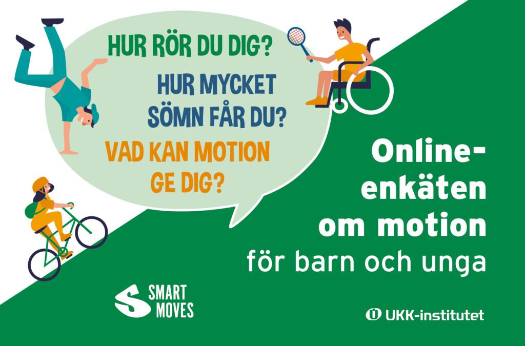 Marknadsföringsbild av online-enkäten om fysisk aktivitet för barn och unga.