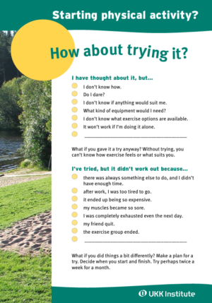 Product picture of the brochure Starting physical activity? How about trying it.